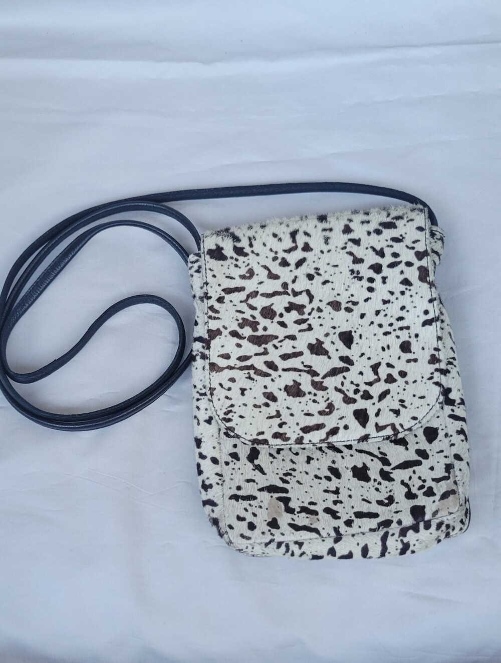 Arche White and Brown Speckled Crossbody Bag